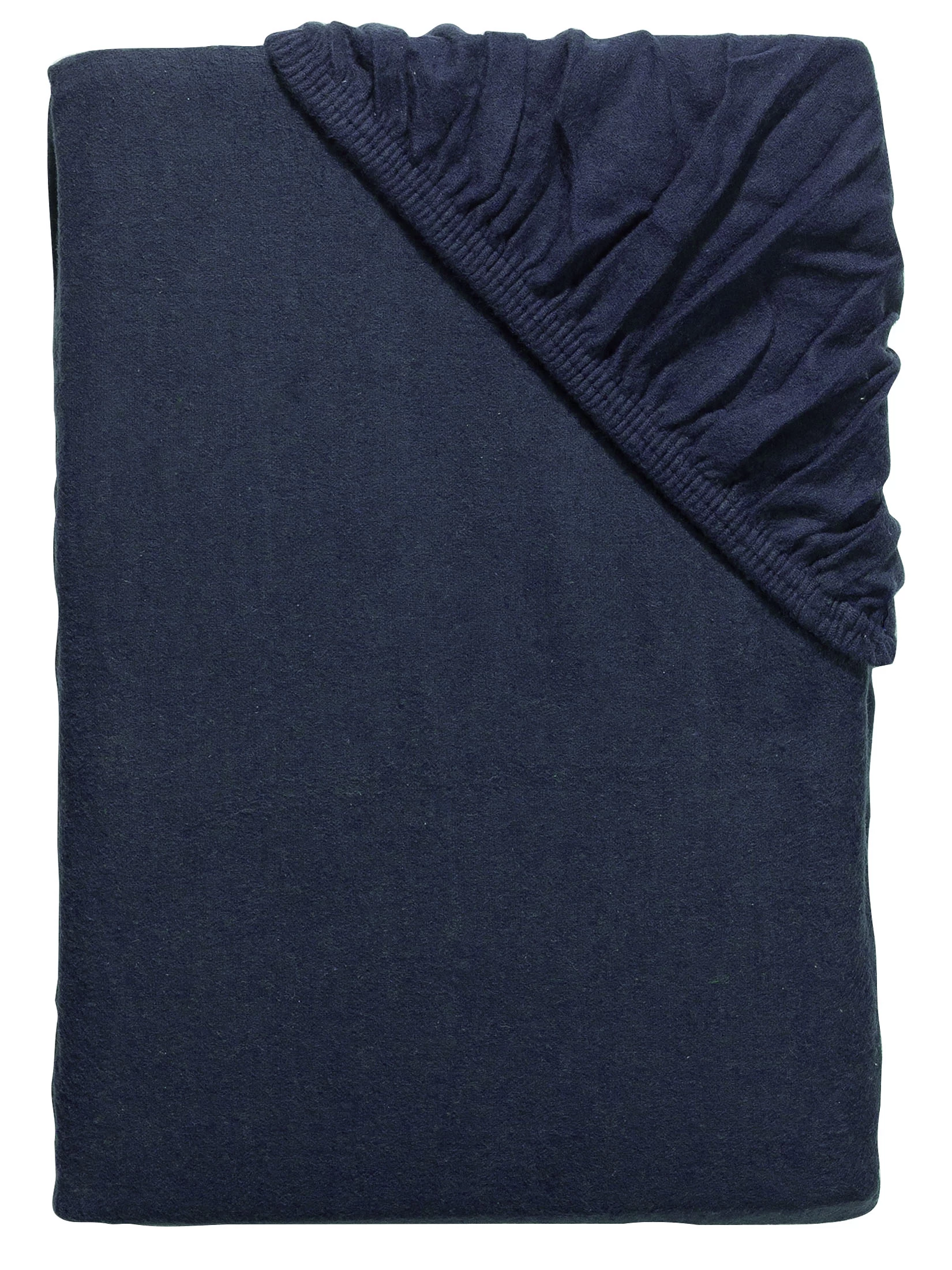 Flanell-Spannbetttuch, Dunkelblau