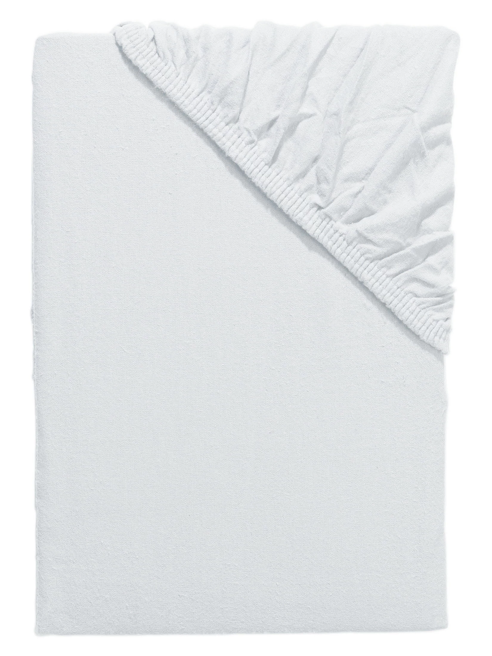 Flanell-Spannbetttuch, Weiss