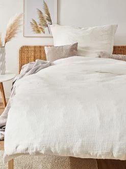 Musselin-Bettwäsche, Creme