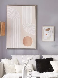 Leinwand-Druck-handbemalt, Hellbeige