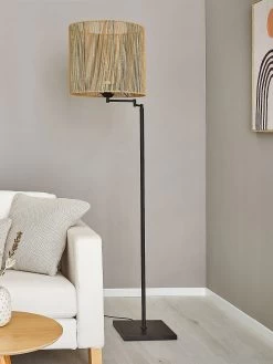 Standleuchte, Dunkelbeige