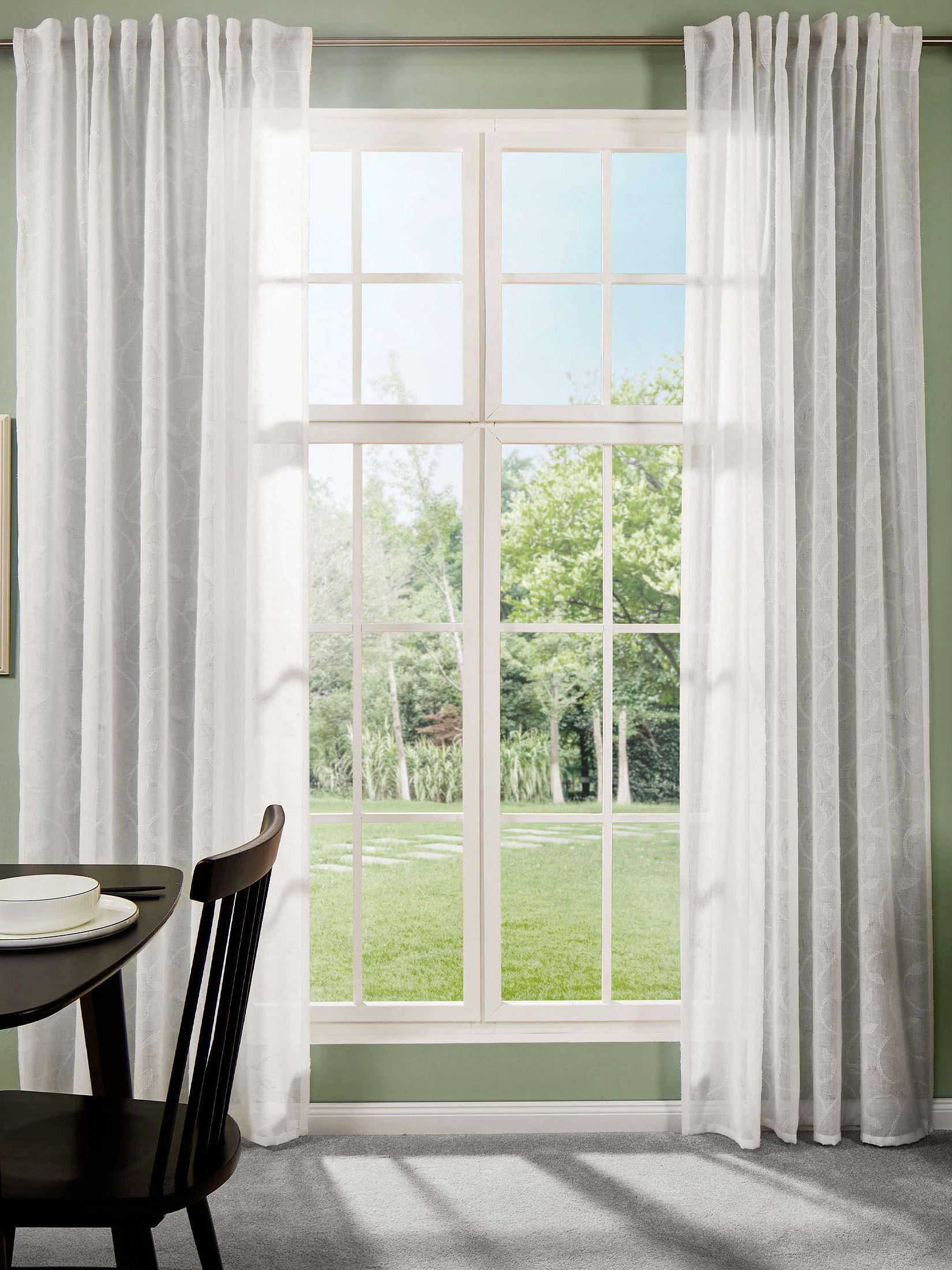 Vorhang Mit Gardinenband, Offwhite