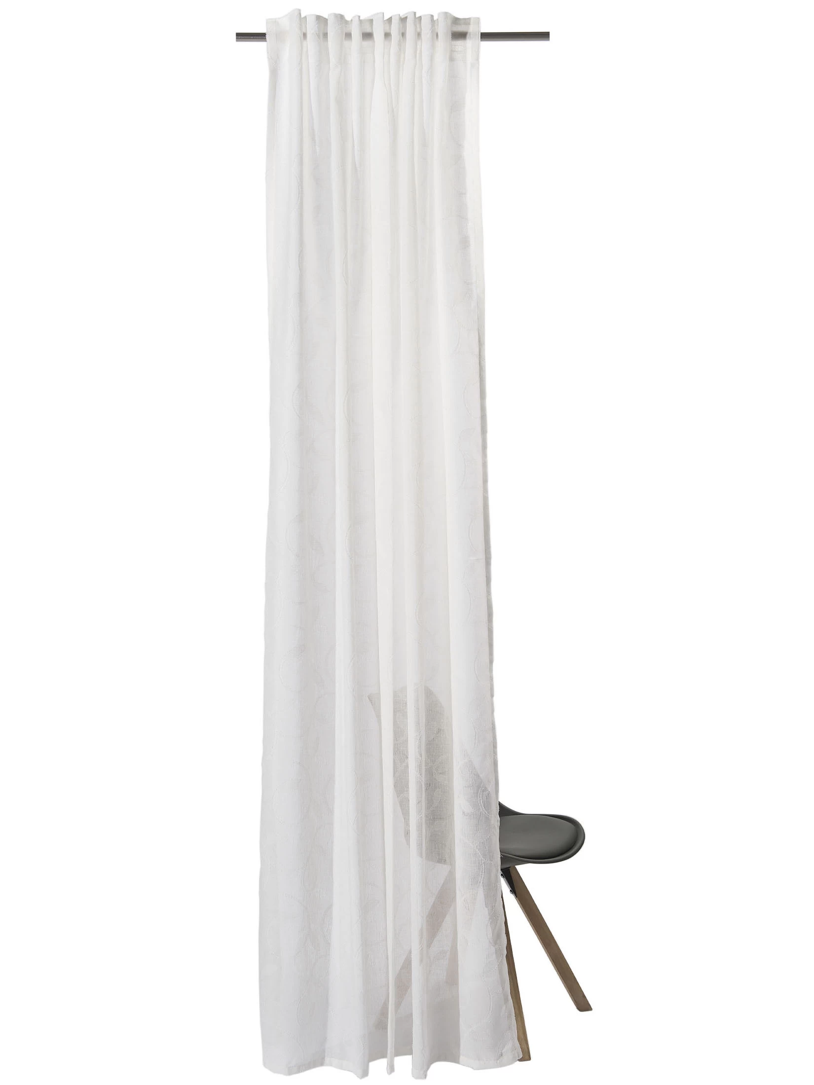 Vorhang Mit Gardinenband, Offwhite – Bild 3