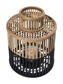 Laterne, Beige/Schwarz