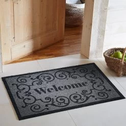 Fußmatte, Welcome Grey