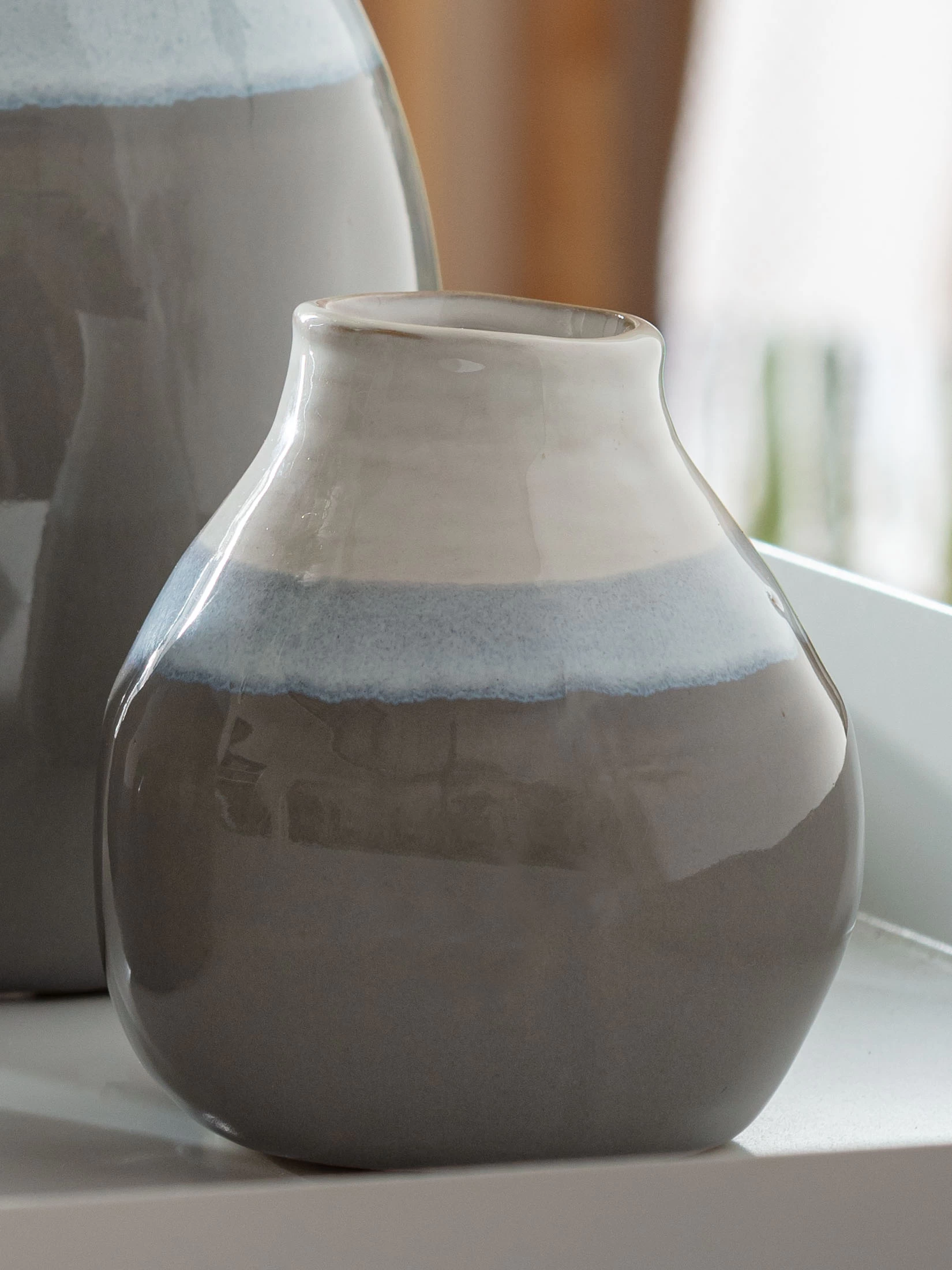 Vase, Graubeige – Bild 2