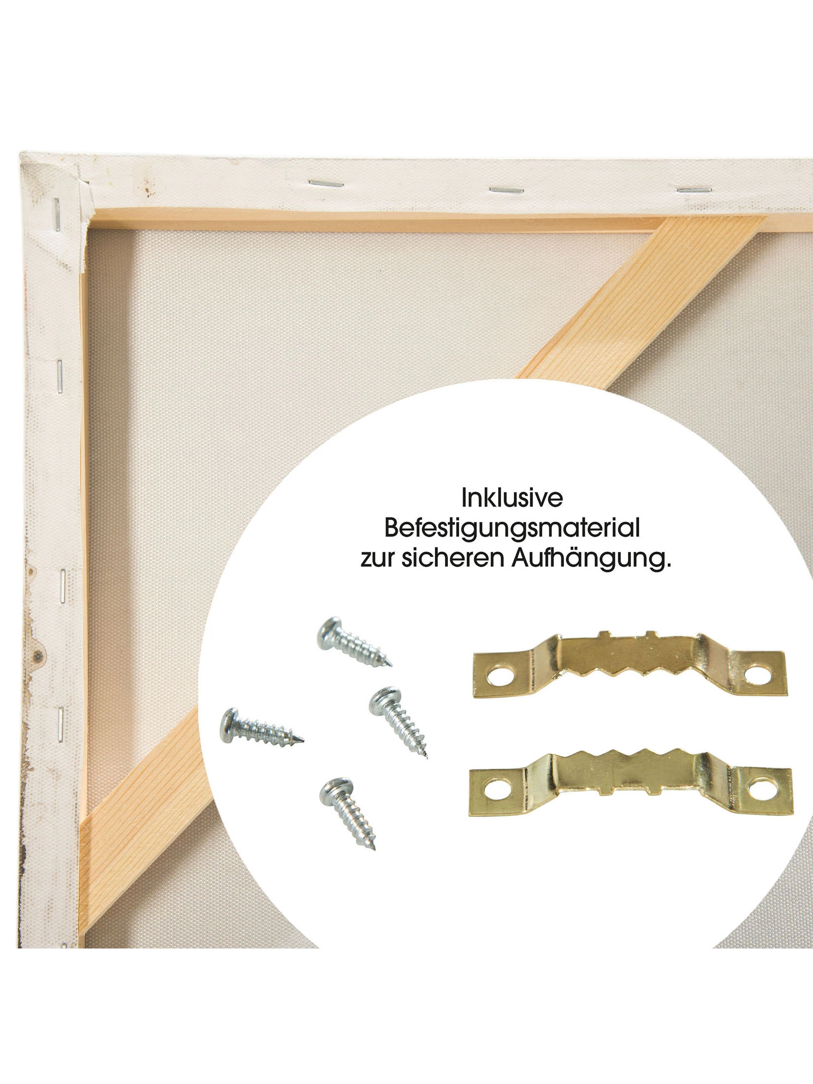 Leinwand-handgemalt, Beige – Bild 4