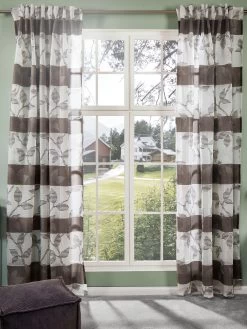 Vorhang Mit Gardinenband, Mokka