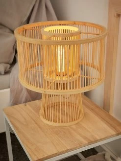 Tischleuchte, Bambus
