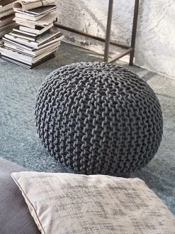 Strick-Pouf, Stahl