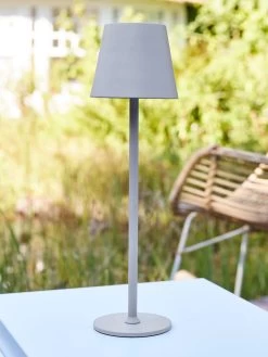 Tischleuchte, Grau