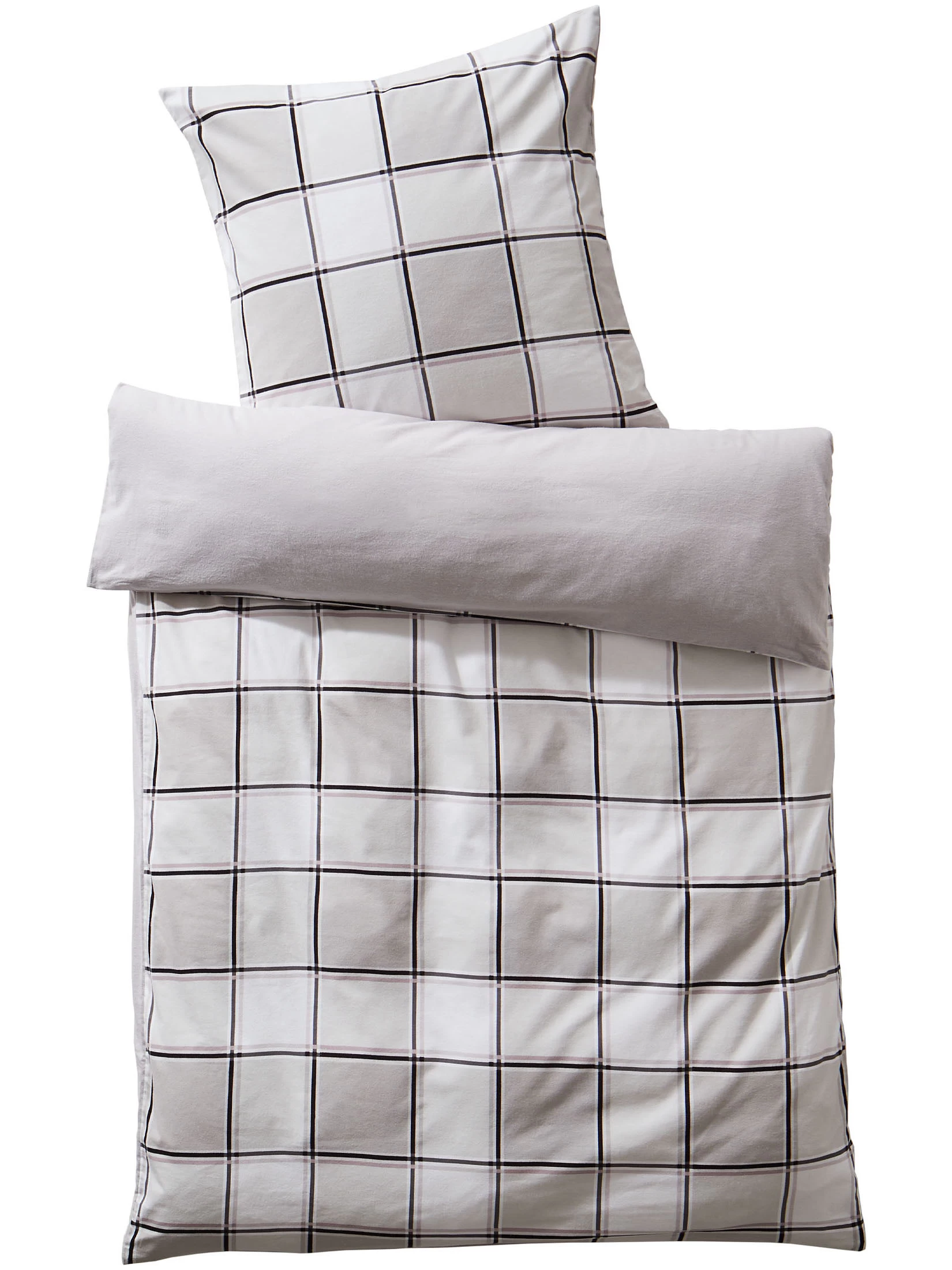 Flanell-Bettwäsche, Silber – Bild 2