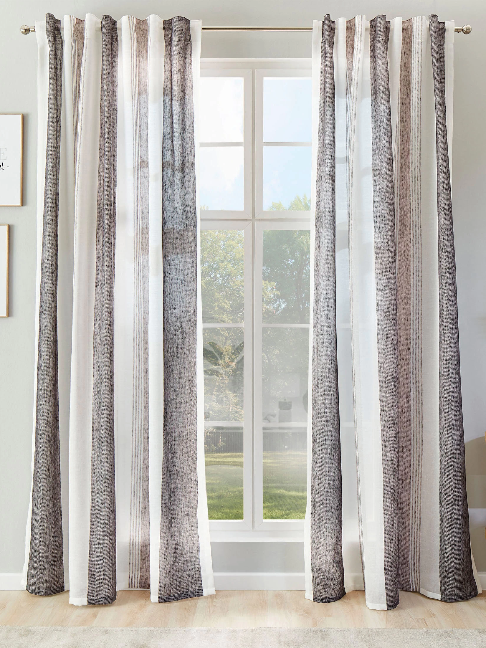 Vorhang Mit Gardinenband, Anthrazit