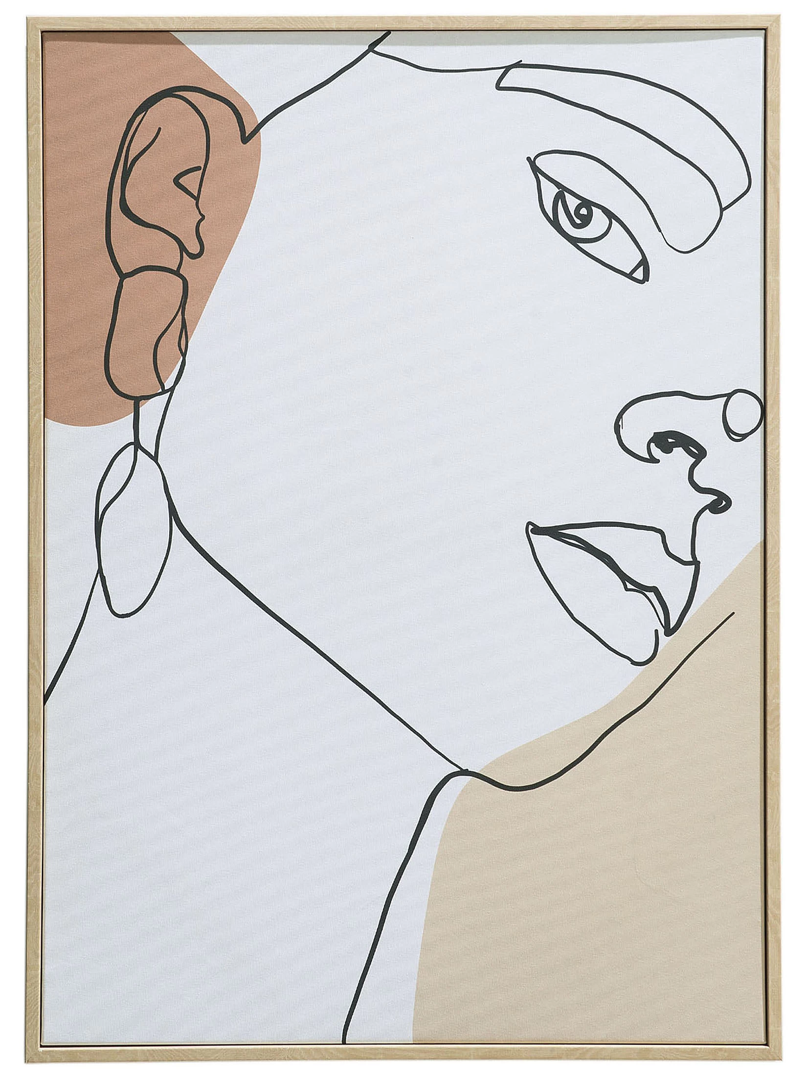 Leinwand-Druck-gerahmt, Weiss/Beige – Bild 2