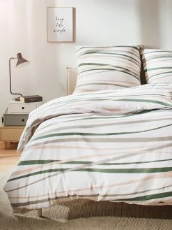 Renforcé-Bettwäsche, Weiss