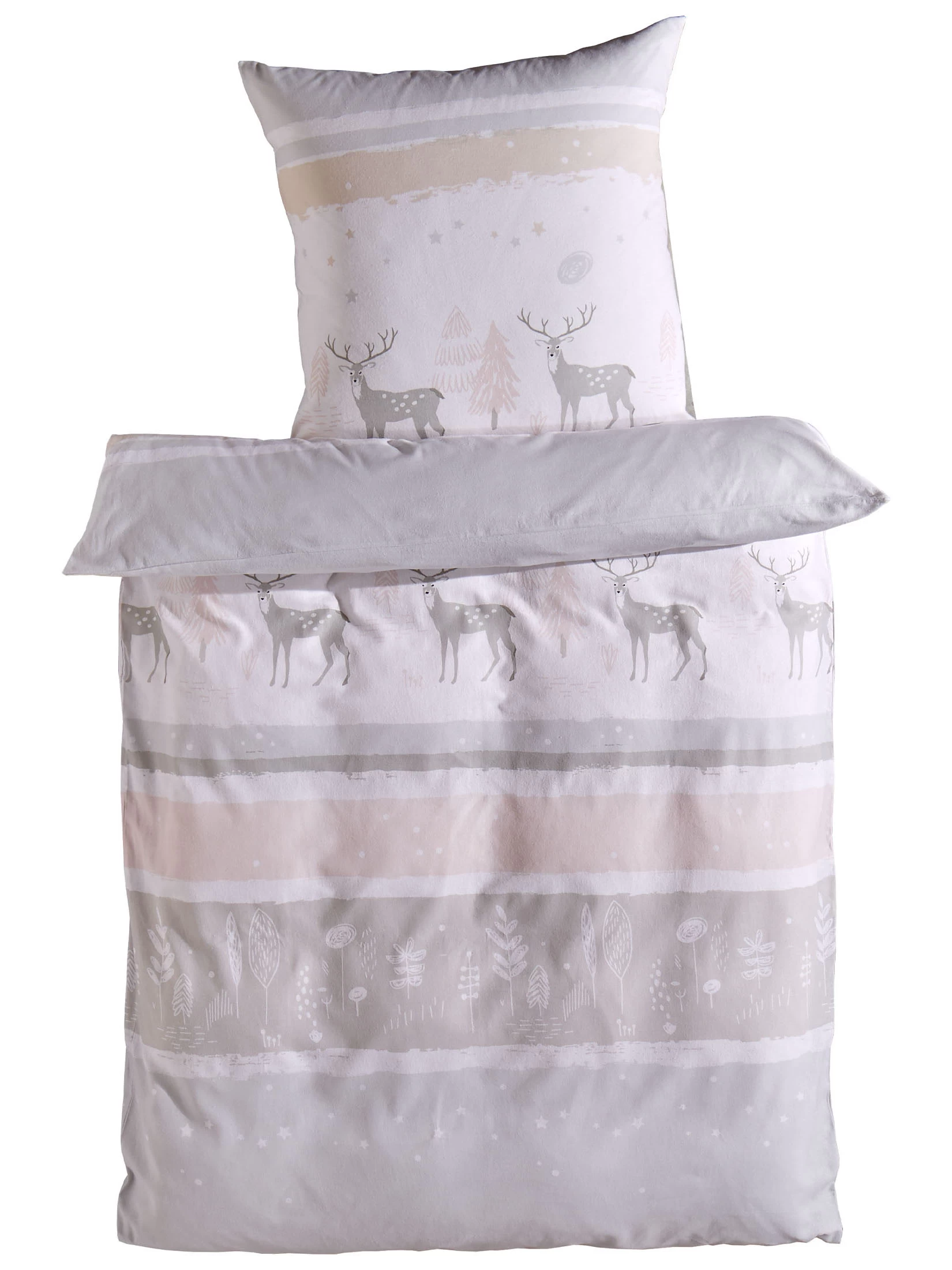 Bettwäsche, Grau/Rose – Bild 2