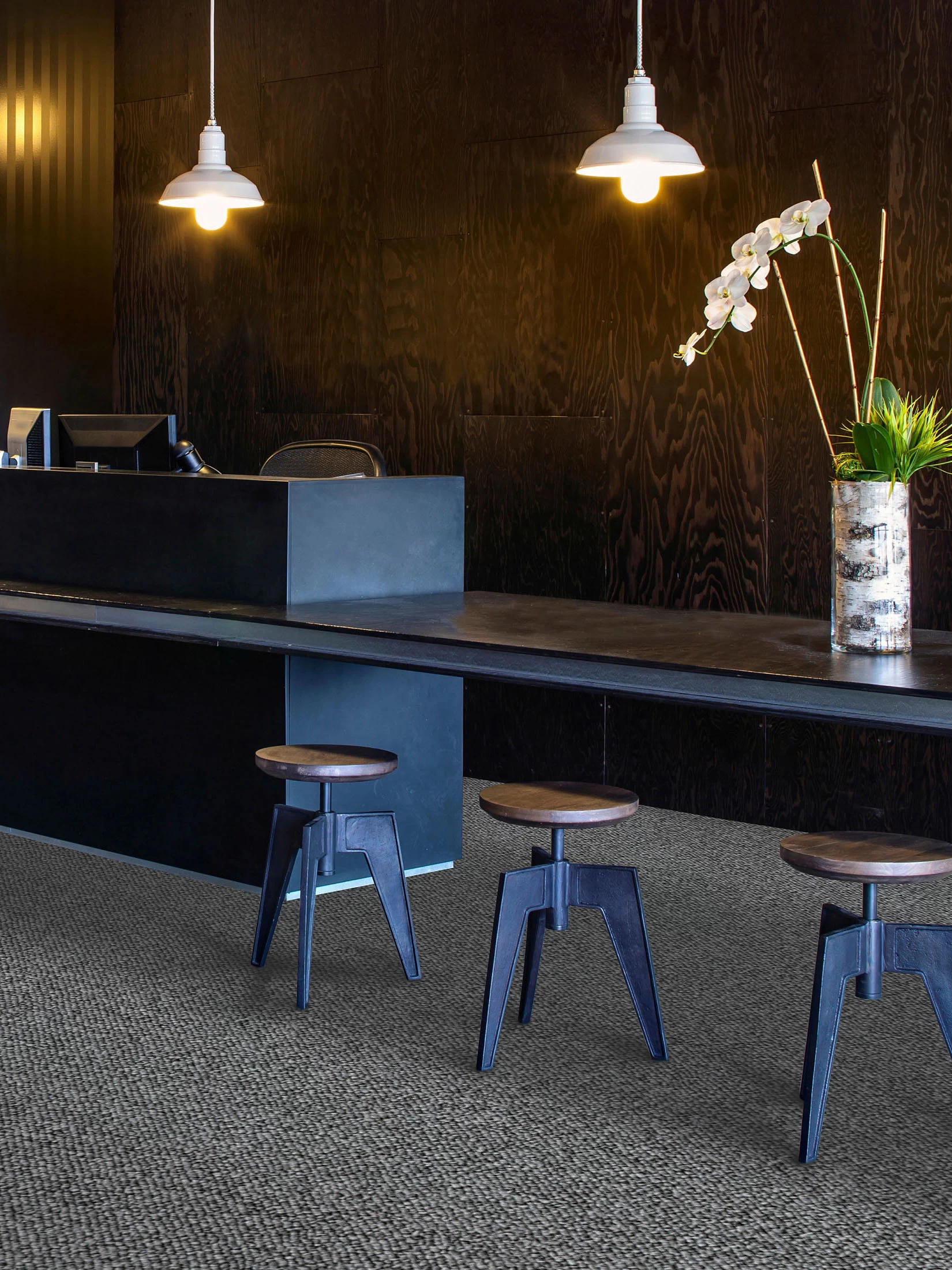 Schlingen-Teppichboden, Grau