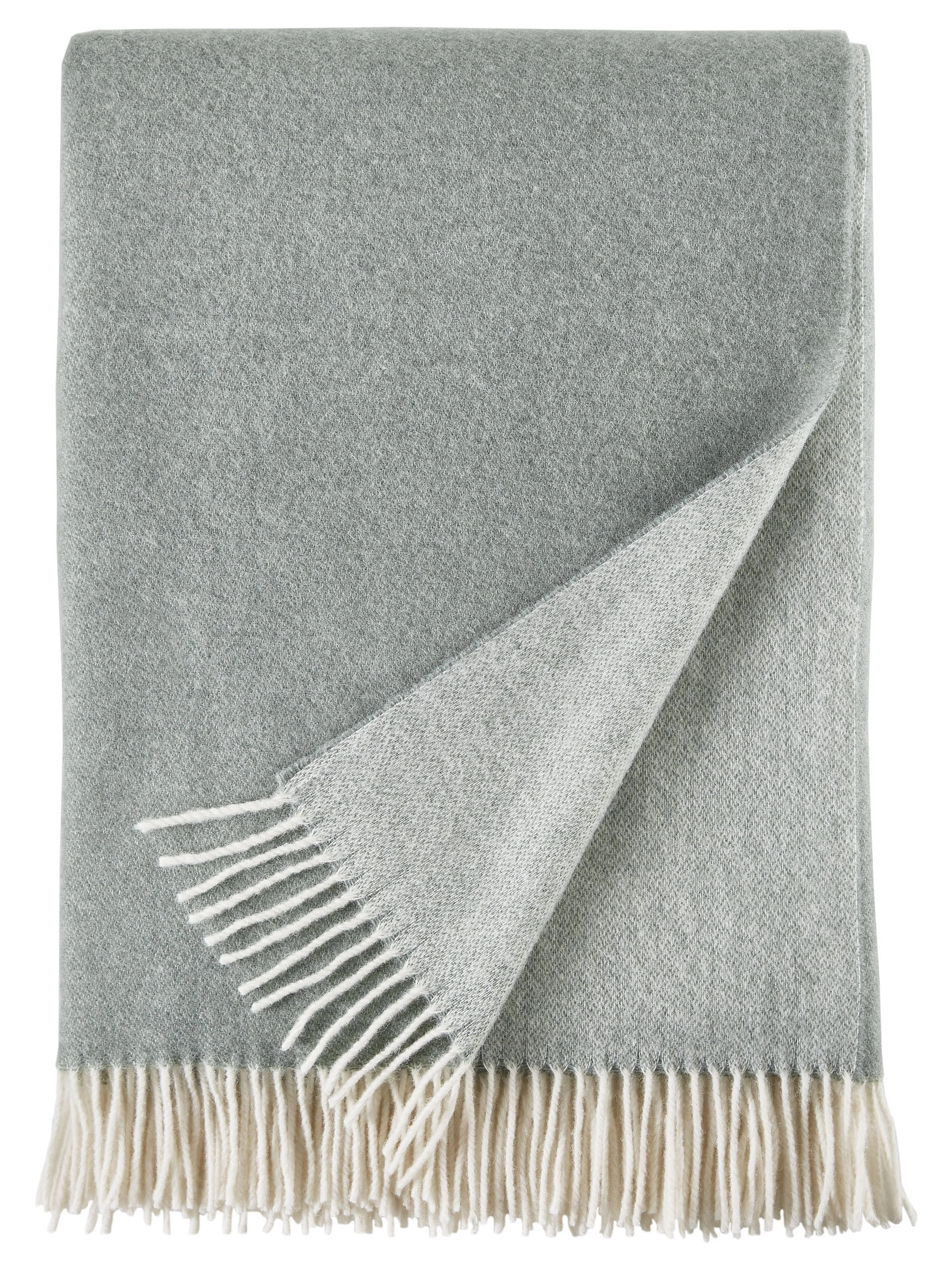 Wolldecke, Offwhite/Hellgrau – Bild 2