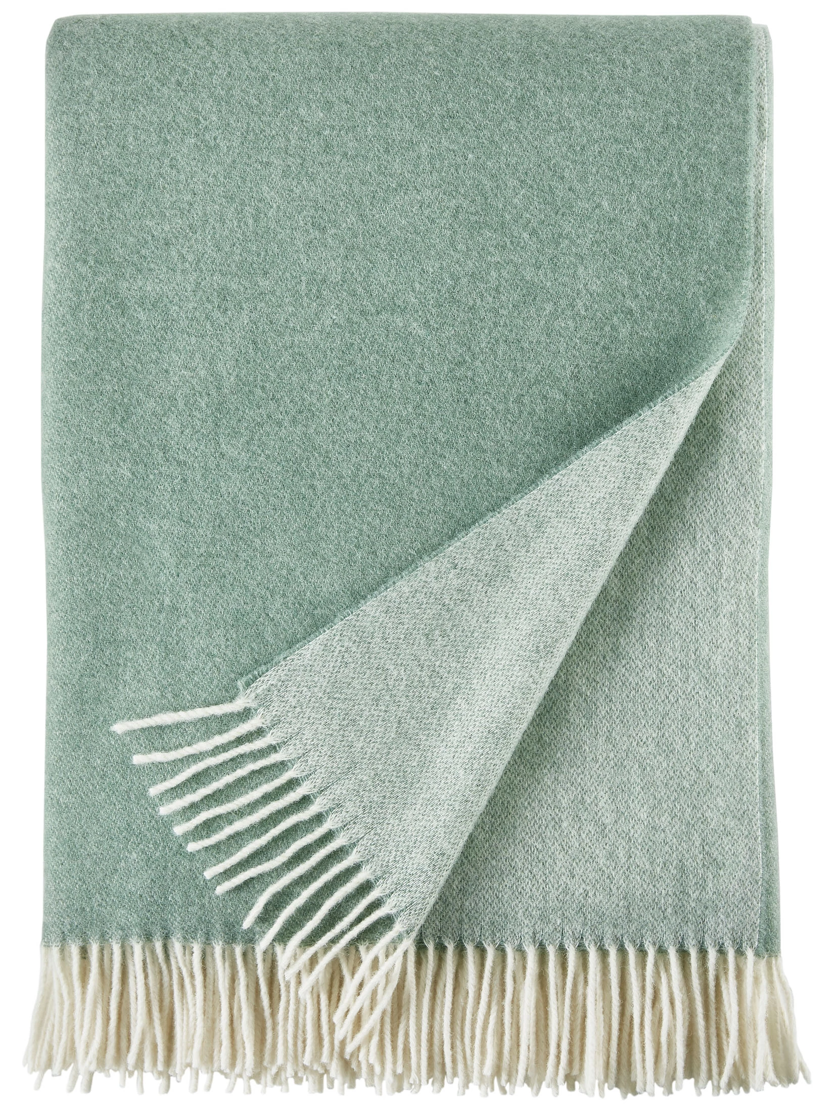 Wolldecke, Offwhite/Mint – Bild 2