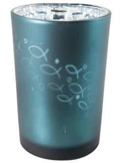 Teelichthalter, Blau
