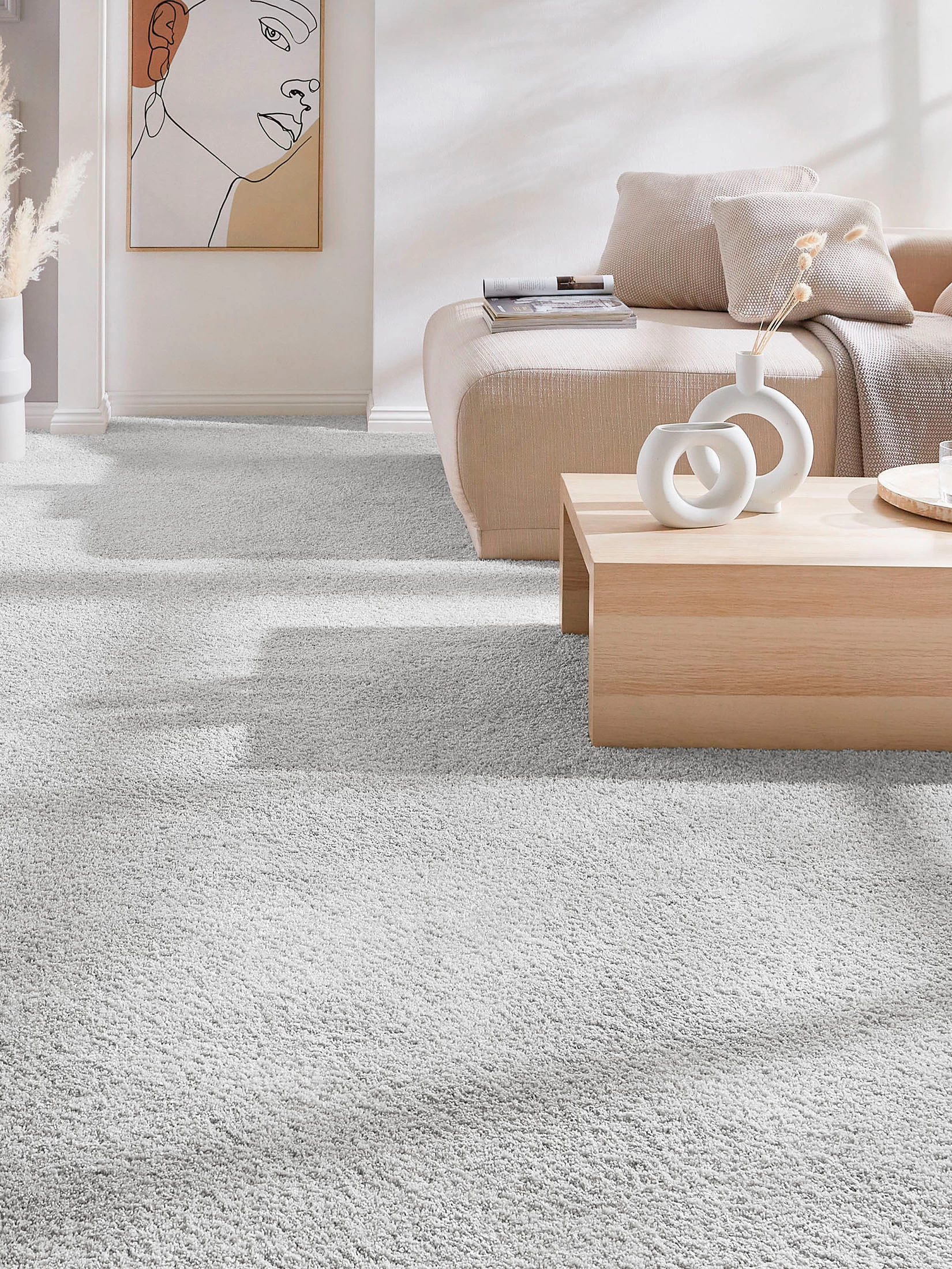 Langflor-Teppichboden, Silber 75