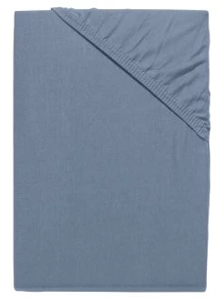 Spannbetttuch, Taubenblau