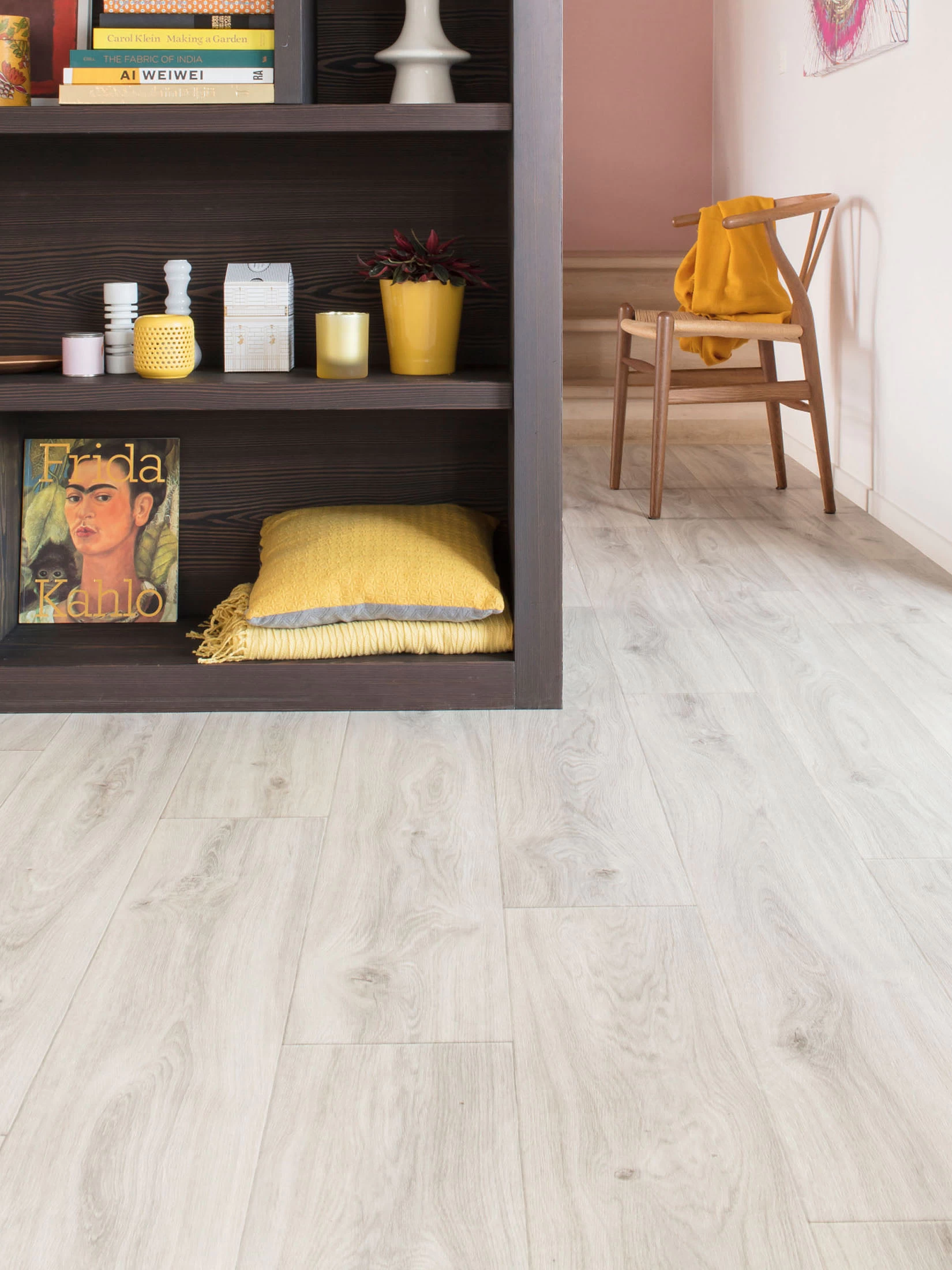 Vinyl-Rollenware, Eiche Weiss 02 – Bild 2